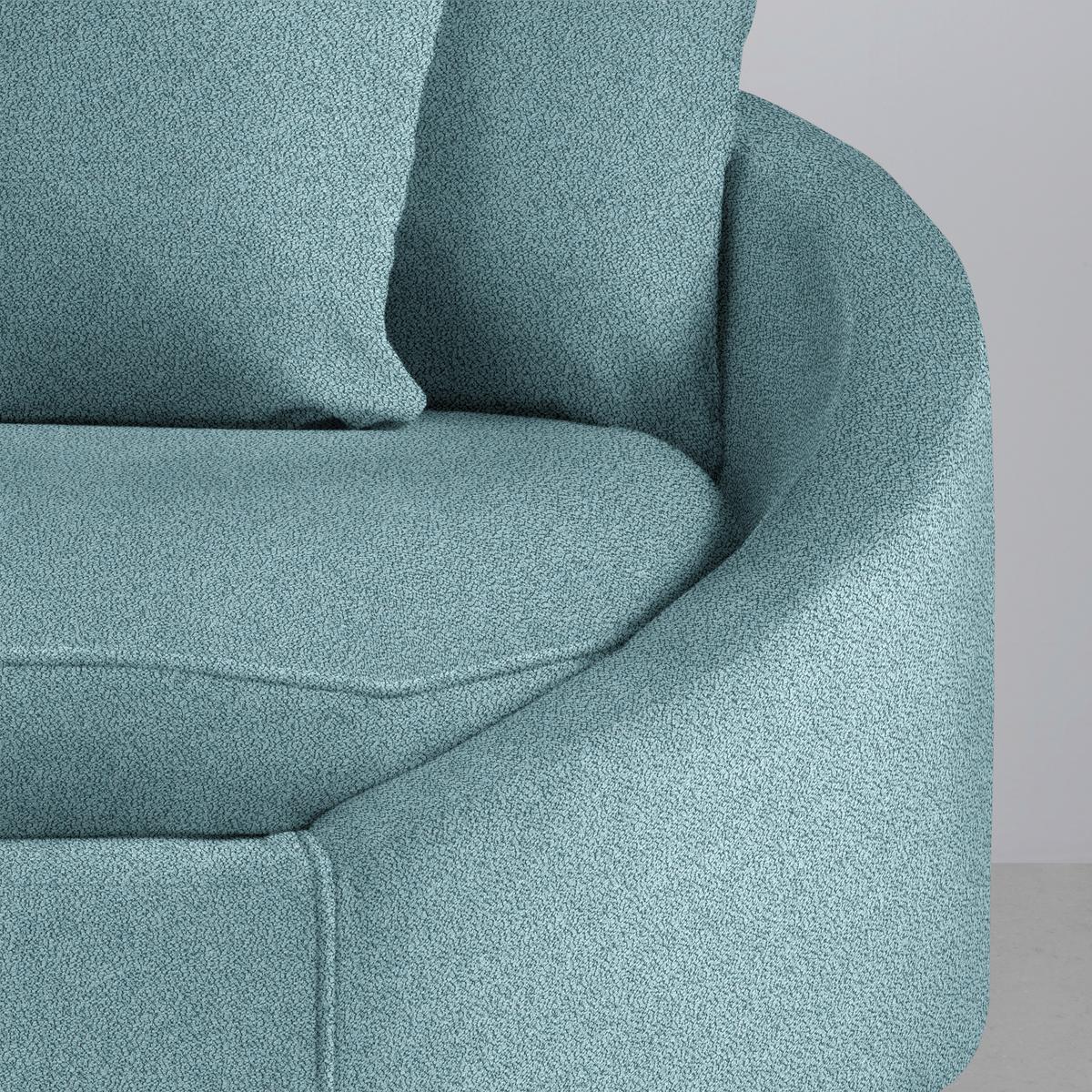 Rohová sedačka AXEL, levá, modrá žinylka - modrá/černá, Moderní, kov/textil (250/291cm) - Mömax