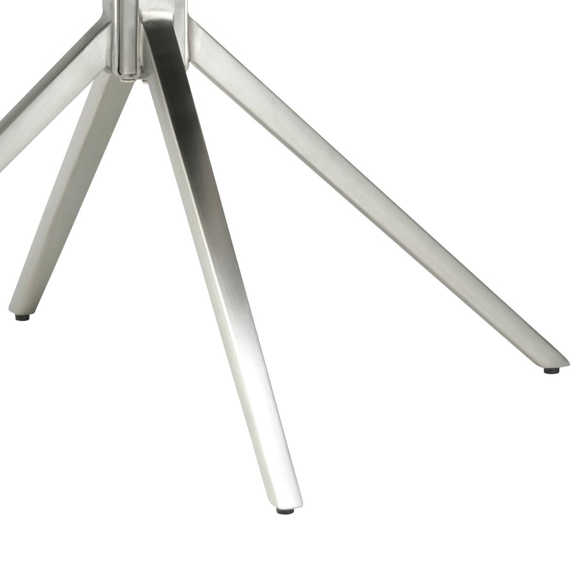 Armlehnstuhl Blake Beige, Sitzfl. 360° Drehbar - Taupe/Edelstahlfarben, KONVENTIONELL, Textil/Metall (59,5/90,5/64,5cm) - Livetastic