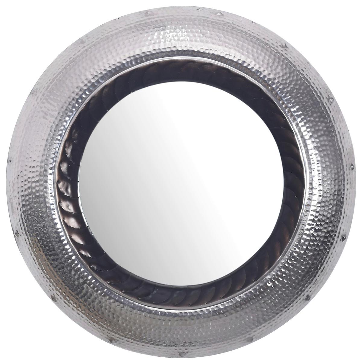 Wandspiegel Silberfarben B: 74 cm - Silberfarben, Design, Glas/Metall (74/74/9cm) - MID.YOU