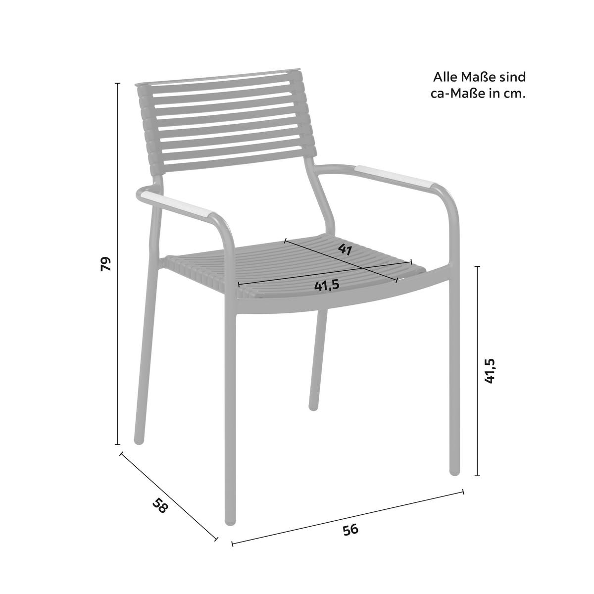 ZÁHRADNÁ STOLIČKA IRIS - prírodná farba/antracitová, Basics, kov/plast (56/79/58cm) - Mömax