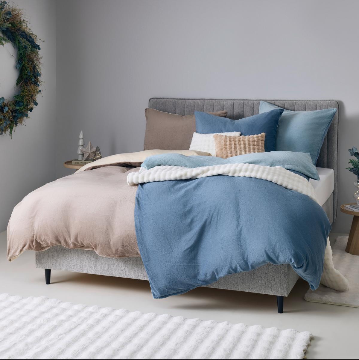 OBOUSTRANNÉ POVLEČENÍ CASHMERE WENDE - bílá/světle hnědá, textil (140/200cm) - Mömax