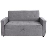 Třímístná pohovka HAZE, světle šedá - světle šedá, Trend, textil (162/90/89cm)