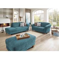 Récamiere Gotland V, Petrol B: 194 cm - Petrol/Naturfarben, KONVENTIONELL, Textil (194/84/91cm) - Sit & More