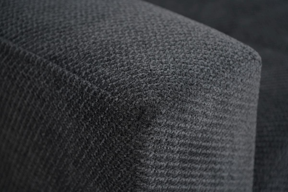 Ecksofa Barletta New Dunkelgrau, Lf: 146x227 cm - Dunkelgrau/Schwarz, ROMANTIK / LANDHAUS, Textil (289/228cm) - Luca Bessoni