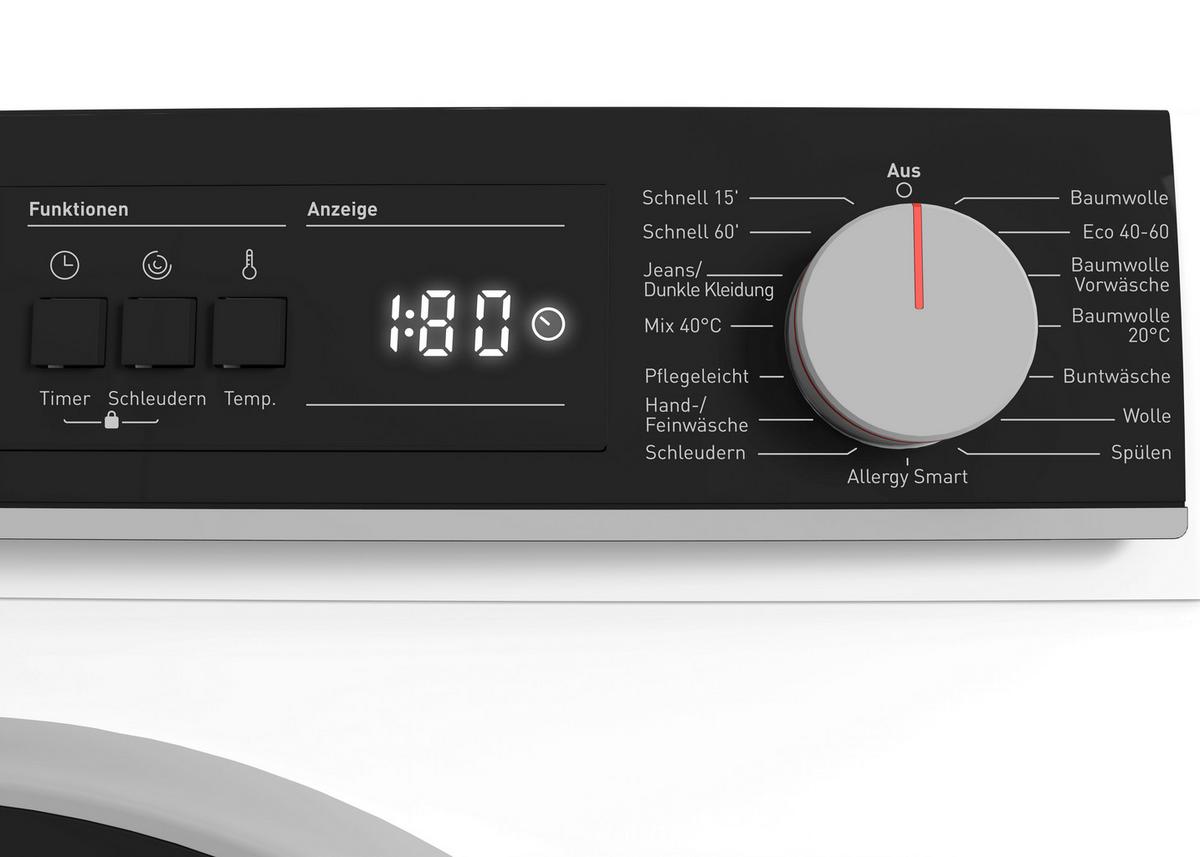 Waschmaschine Es-Nfa714bw1na-De Waschm. 7kg - Weiß, Basics, Kunststoff/Metall (59,7/84,5/52,7cm) - Sharp