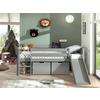Spielbett Pino Grau lackiert inkl. Bettladen 90x200cm - Grau, MODERN, Holz/Holzwerkstoff (90/200cm) - Vipack