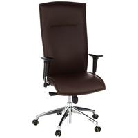 Drehstuhl Murano 20 Dunkelbraun - Dunkelbraun/Alufarben, MODERN, Leder/Kunststoff (59/133/52cm) - MID.YOU