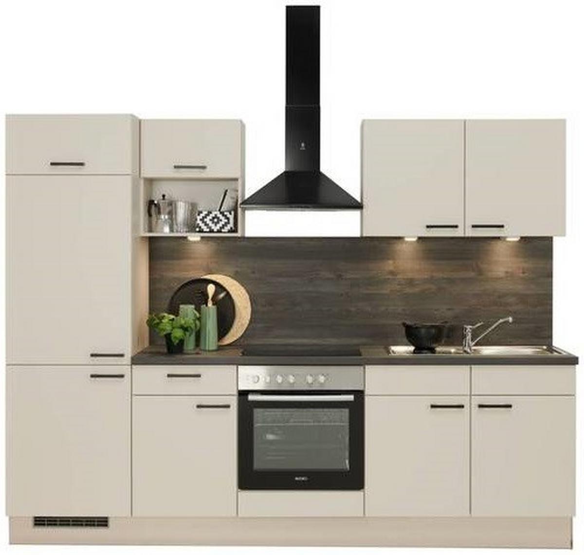 Küchenblock Pn 80 - Kaschmir/Anthrazit, MODERN, Holzwerkstoff/Kunststoff (270cm) - Pino