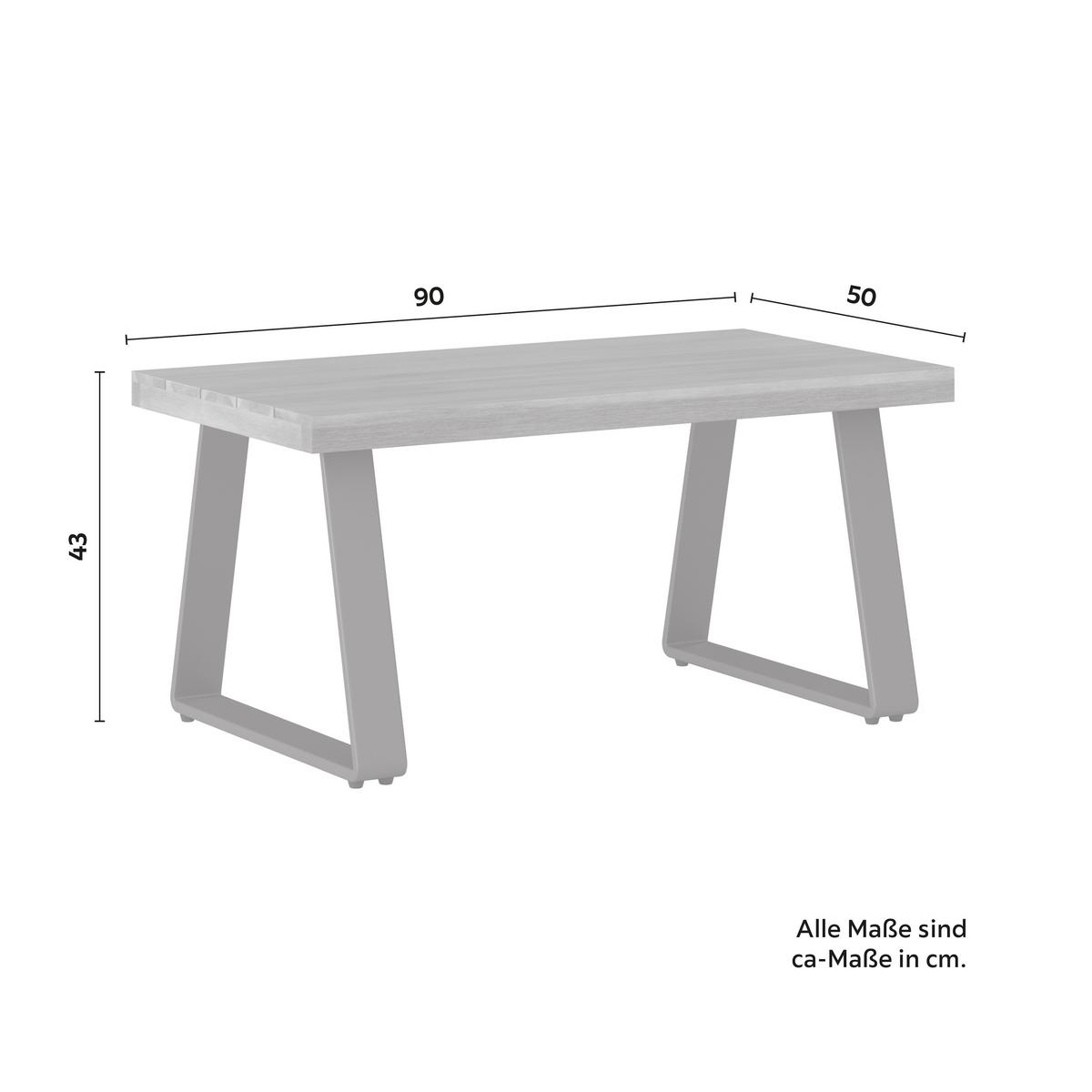 TERASOVÁ SEDACIA SÚPRAVA ALEXA - krémová/farba tíku, Modern, kov/drevo (150/81/85,5cm) - Bessagi Garden