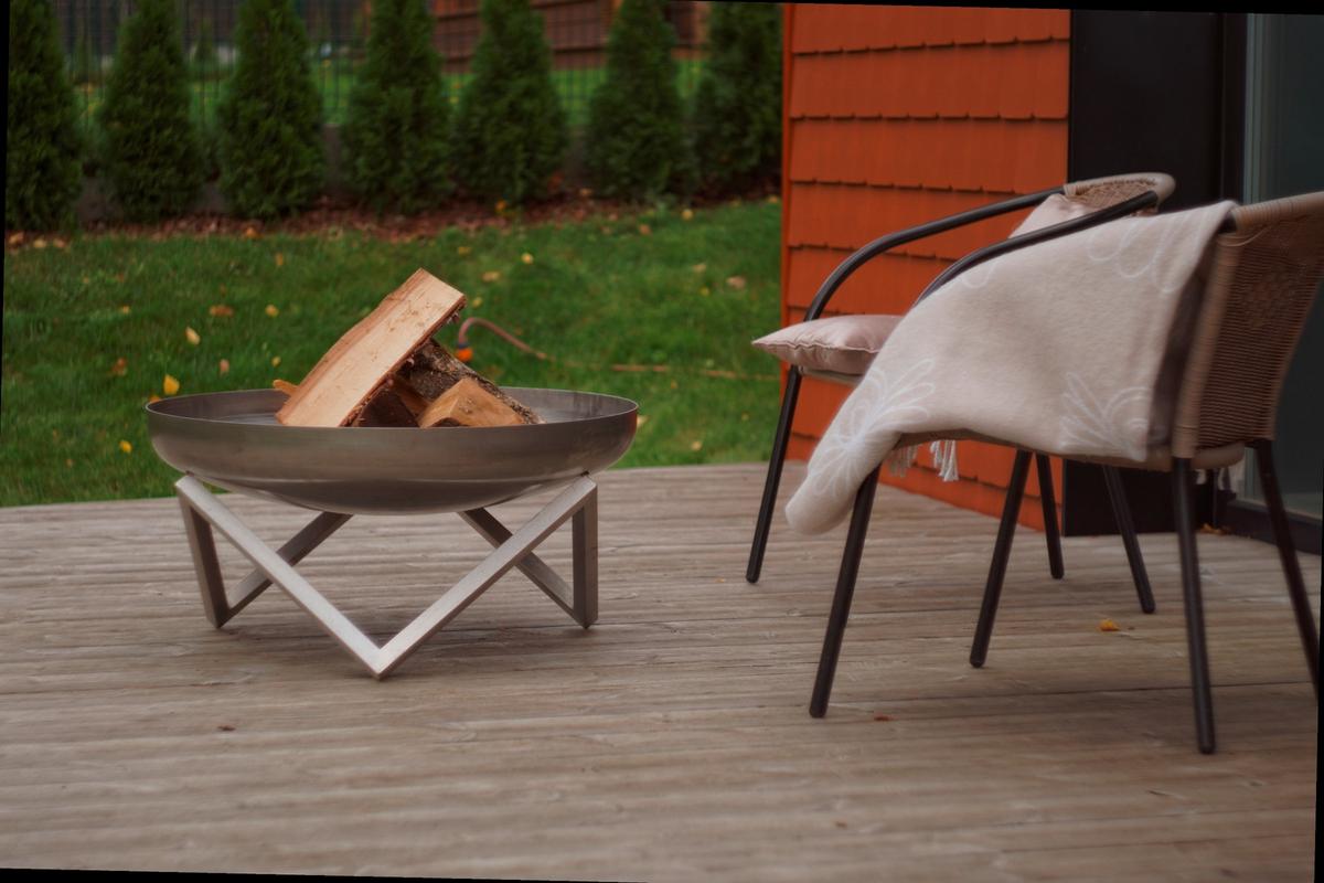 Feuerschale Design Z XXL, Edelstahl - Edelstahlfarben, Basics, Metall (63/63/36cm)