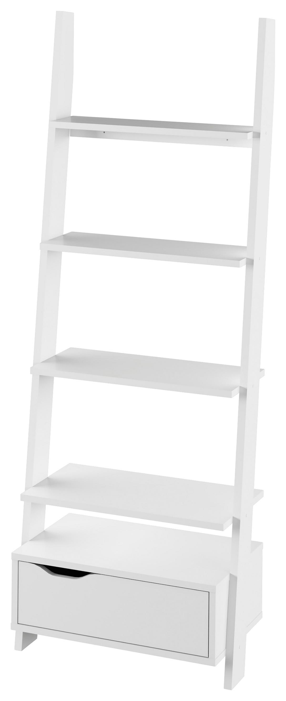 Regal Mit Lade Flo B: 65 Cm Weiß - Weiß, MODERN, Holzwerkstoff (65/176/34,2cm)