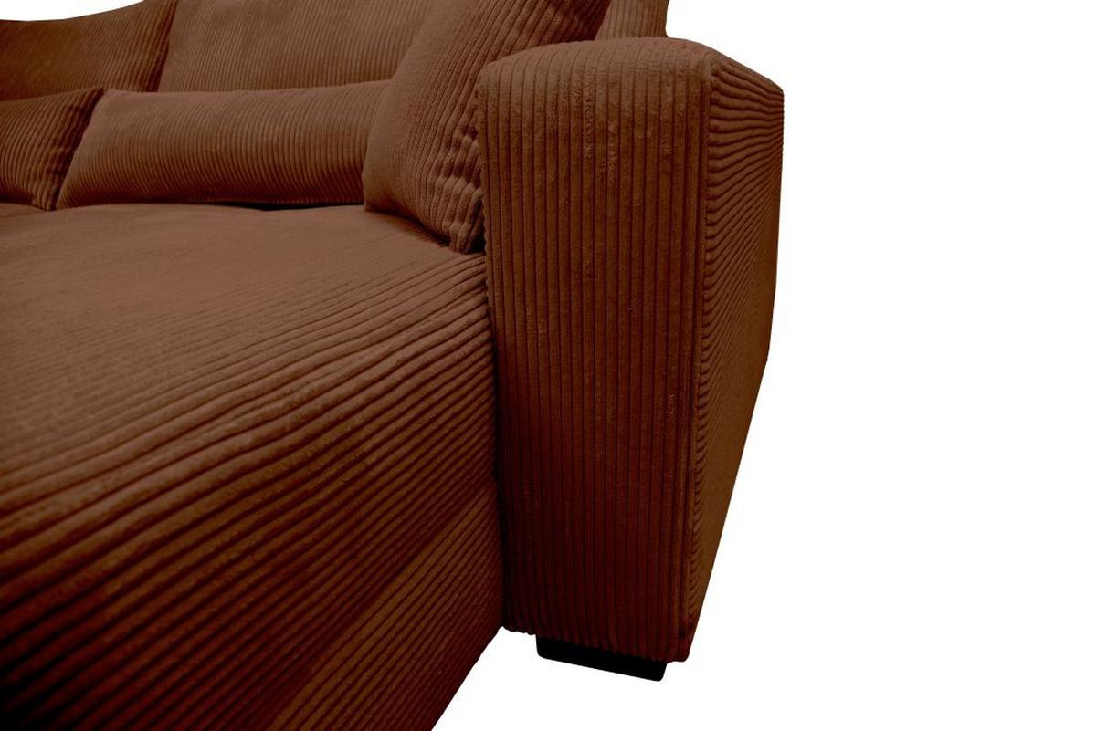 Rohová sedačka XELA, sezení boxspring., karamel.m. - černá/karamel, Moderní, textil (265/170cm)