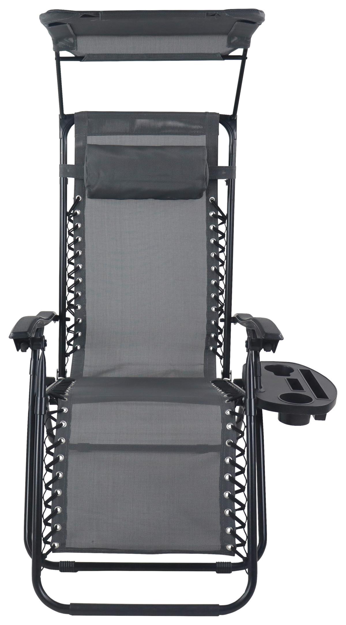 Gartenliege Maltosa Xl Klappbar, Hellgrau - Hellgrau, MODERN, Textil/Metall (64/133/91cm) - Gardenson