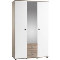 Skriňa WIKI š. 115, dekor dub Sonoma/biela - biela/dub sonoma, Konventionell, kompozitné drevo/plast (115/190/52cm) - MID.YOU