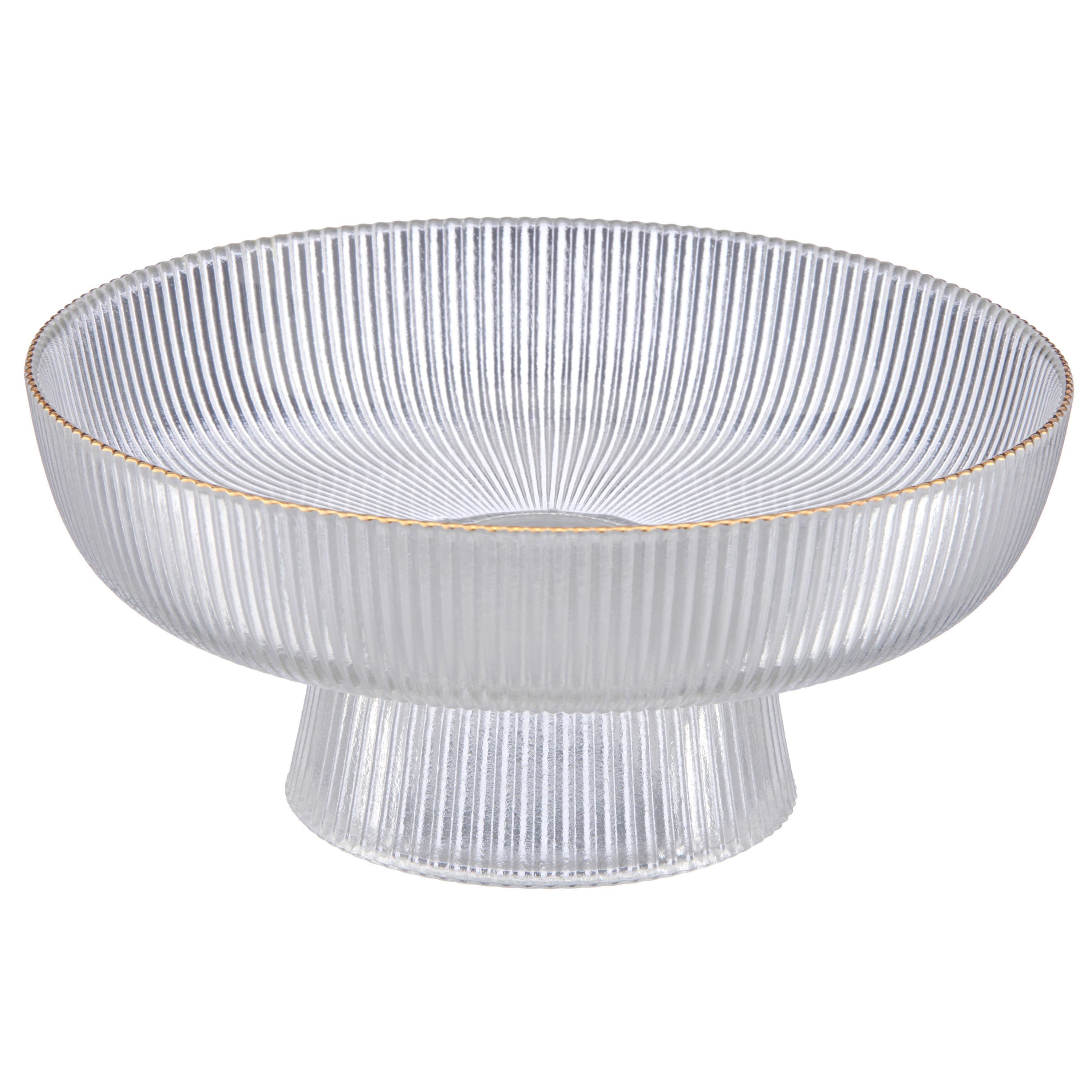 Dekorační miska MANU I - čiré/barvy zlata, Basics, sklo (20/9cm) - Mömax