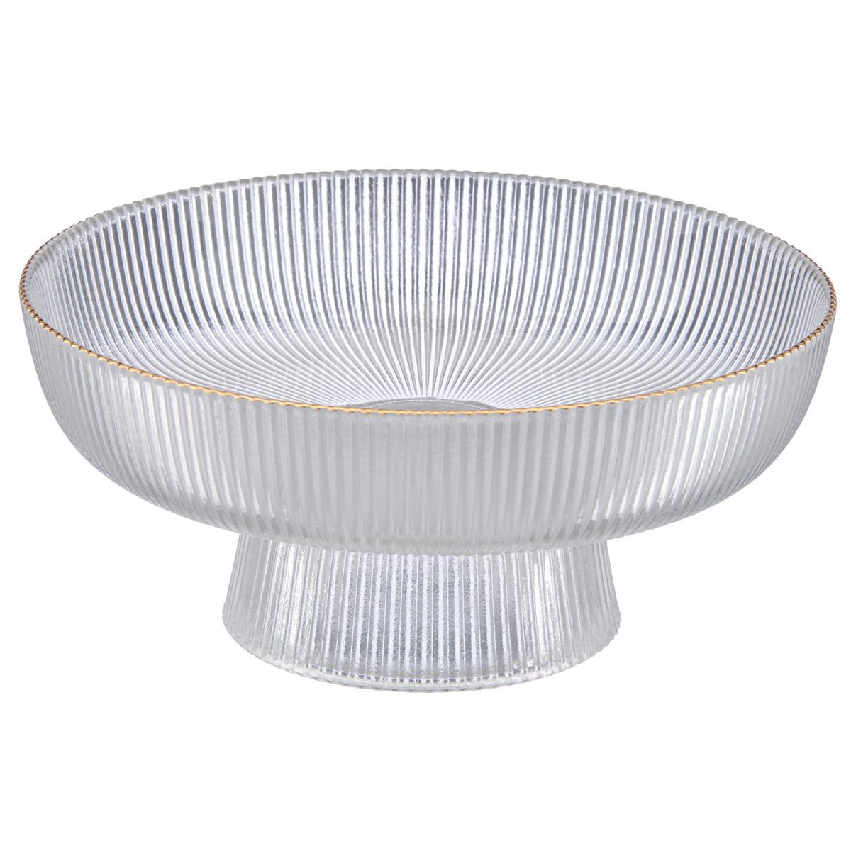Dekorační miska MANU I - čiré/barvy zlata, Basics, sklo (20/9cm) - Mömax