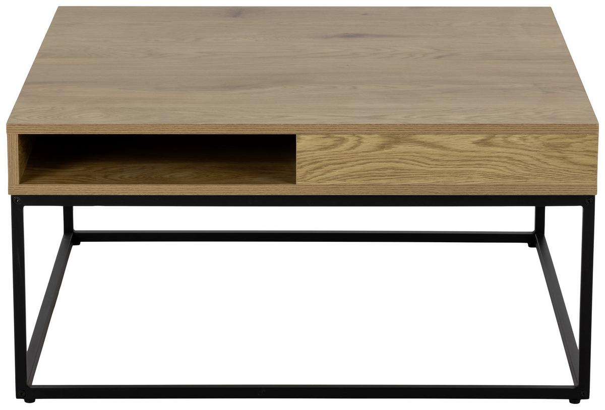 Konferenční stolek WILLFORD dub divý - černá/barvy dubu, Trend, kov/kompozitní dřevo (80/80/40cm) - MID.YOU