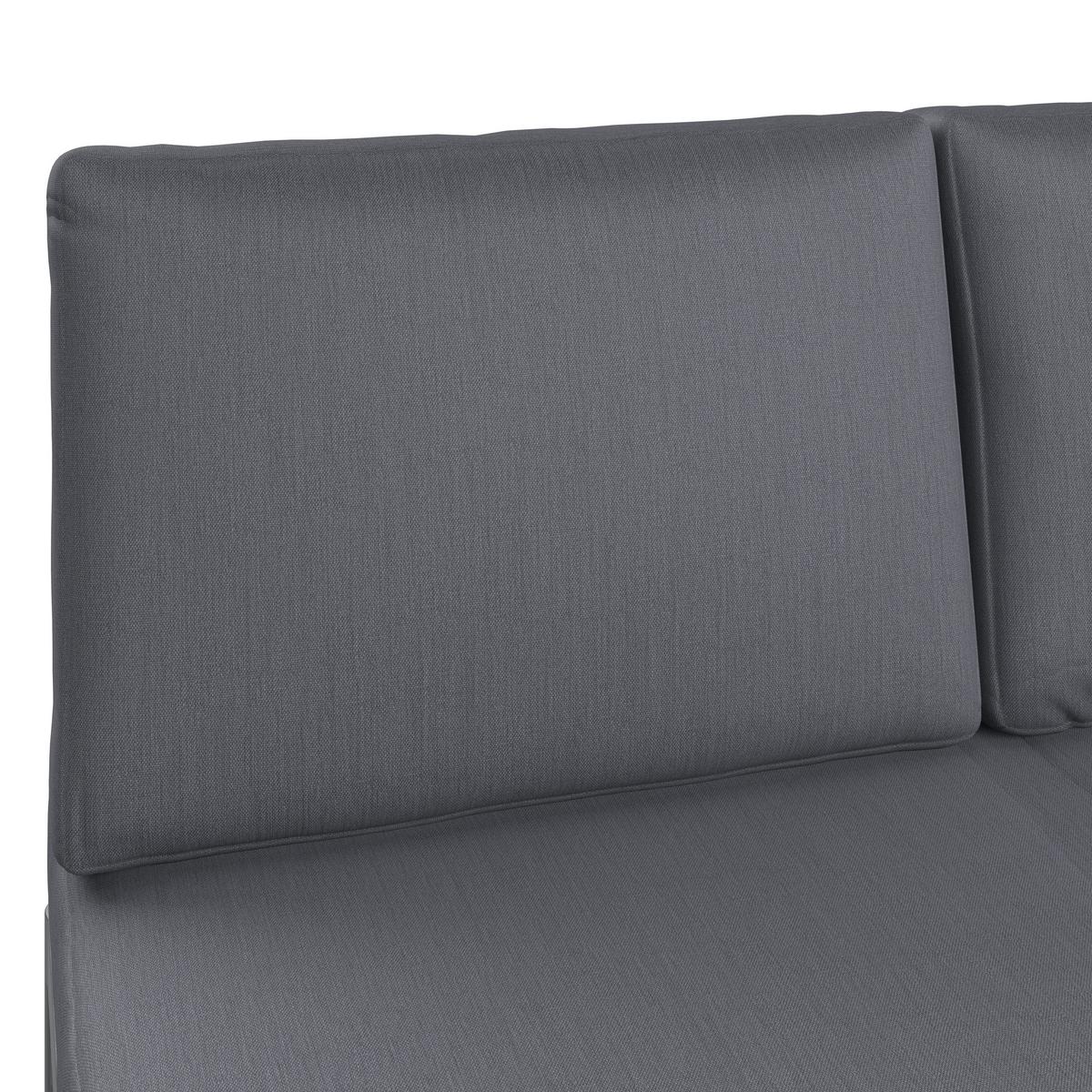 Loungegarnitur Cadiz - Dunkelgrau/Naturfarben, MODERN, Kunststoff/Textil (134/123cm) - Beldano
