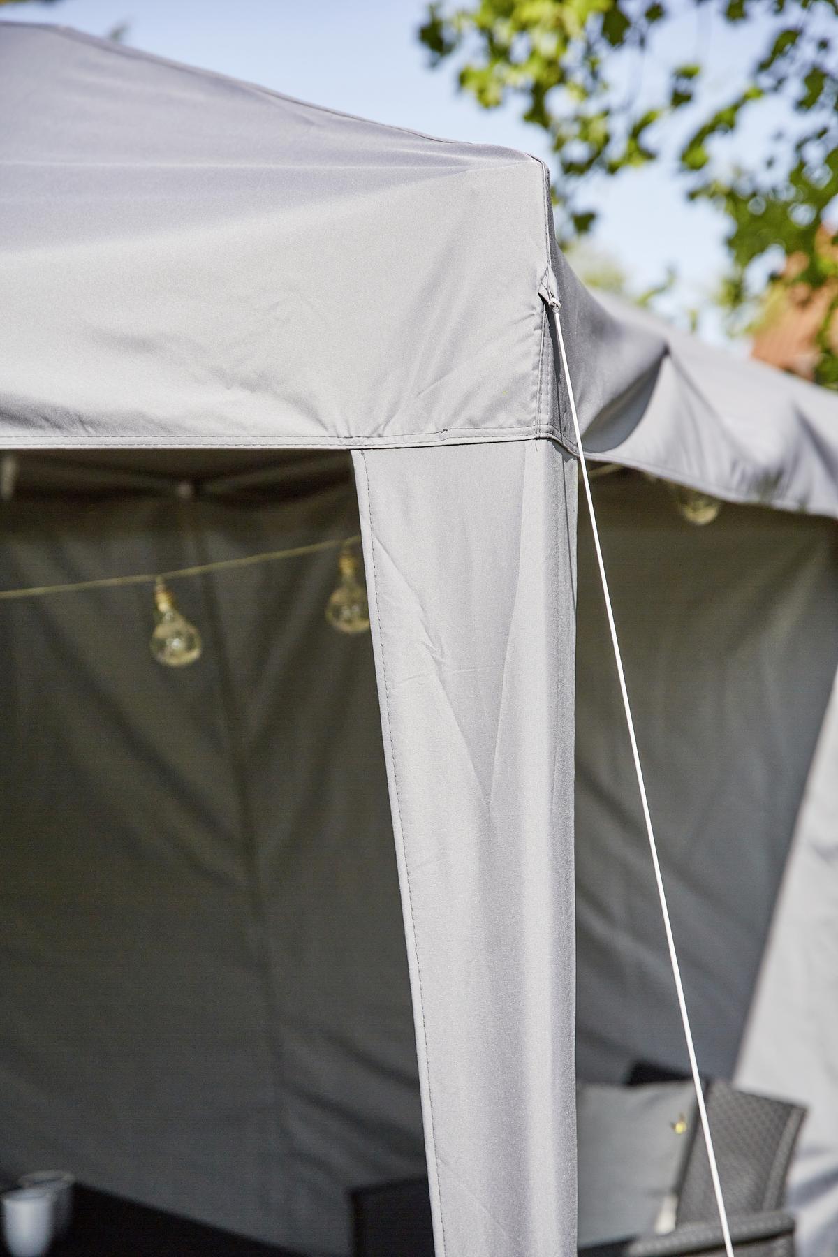 Pavillon Starter Bht 3x2,6x3 M Mit Tragetasche - Grau, KONVENTIONELL, Textil/Metall (300/260/300cm) - Siena Garden