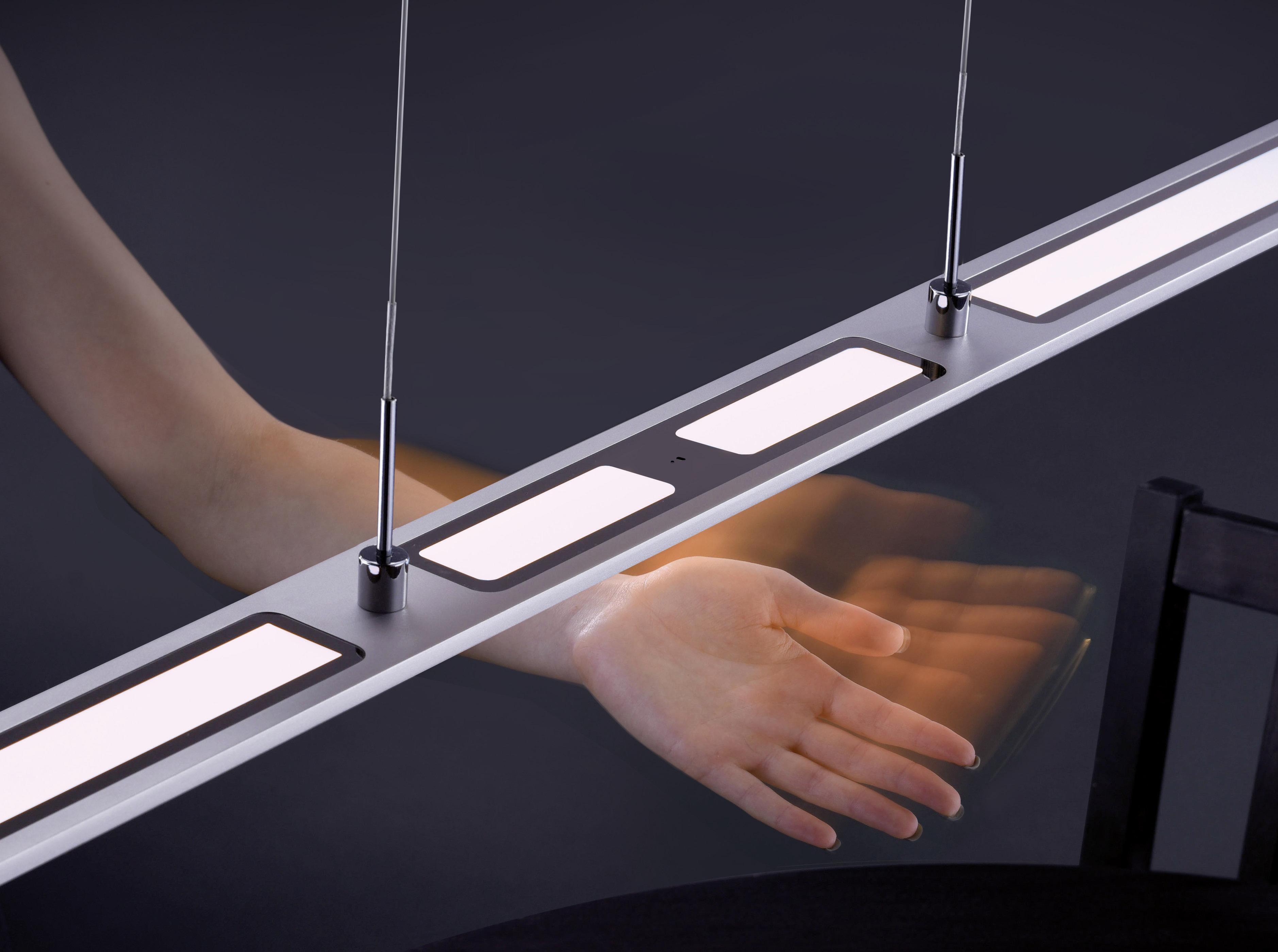 LED-Hängeleuchte Nika Alufarben B: 7 cm - Alufarben, Trend, Metall (100/7/160cm) - Paul Neuhaus