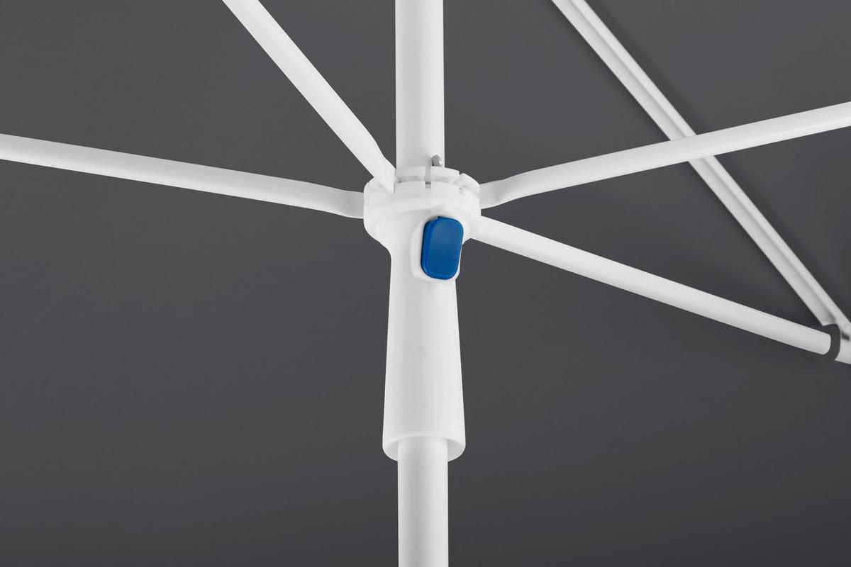 Sonnenschirm Ibiza BxHxT: 120x225x180 cm Anthrazit - Anthrazit/Weiß, Basics, Textil/Metall (120/225/180cm) - Schneider