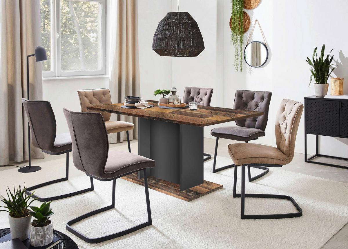 Étkezőasztal Siela - Konventionell, faalapú anyag (120/74/80cm)