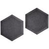 Wandpolster 2er-Set 36x32 cm Sechseck, Dunkelgrau - Dunkelgrau, Basics, Textil (36/32/4cm) - MID.YOU