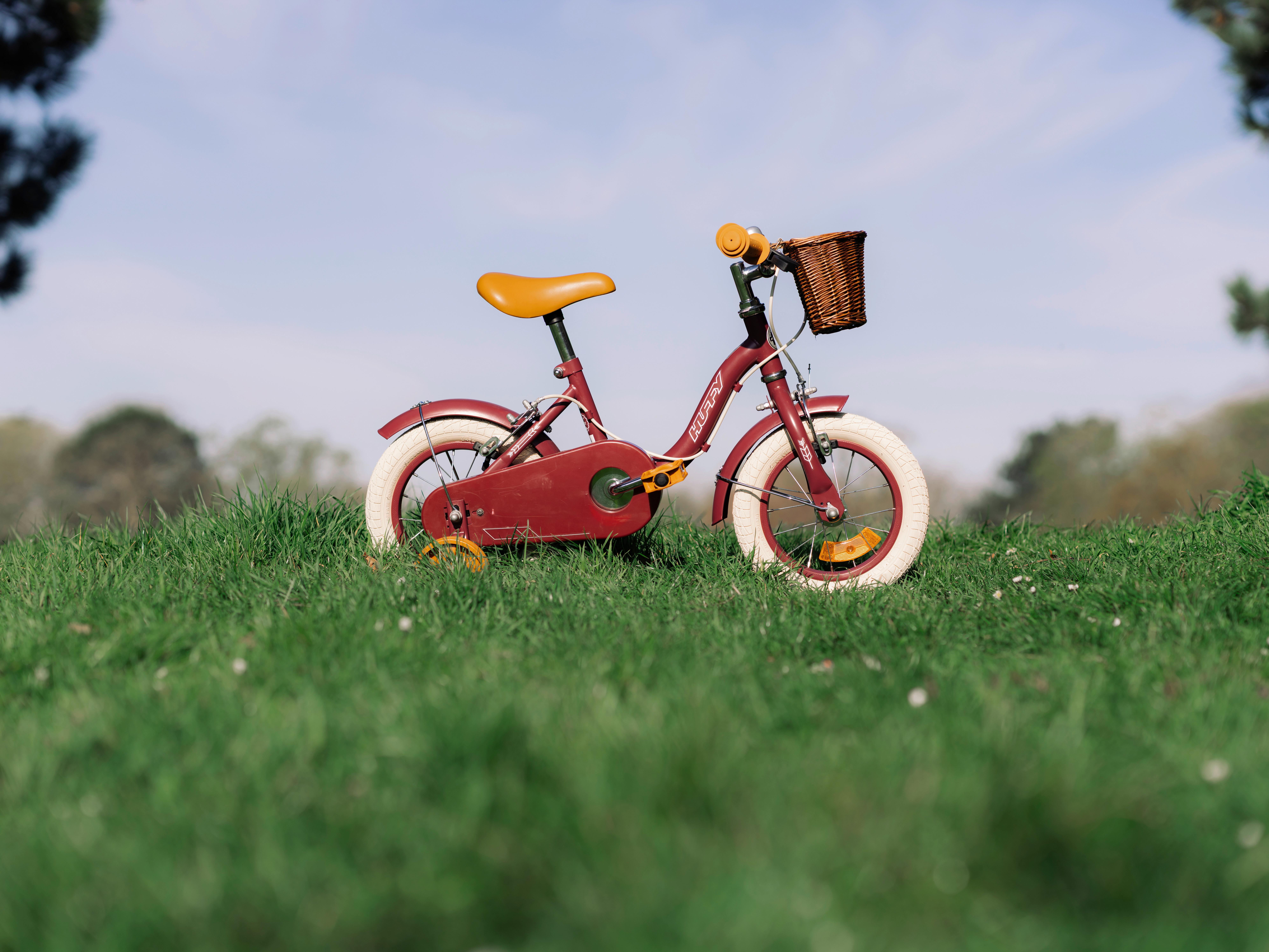 Kinderfahrrad Vintage Bordeaux, 12 Zoll - Bordeaux, Basics, Metall (47,5/62/85cm)