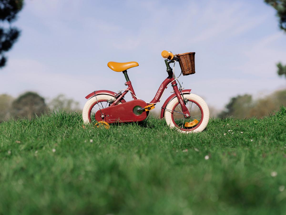 Kinderfahrrad Vintage Bordeaux, 12 Zoll - Bordeaux, Basics, Metall (47,5/62/85cm)