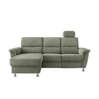 Ecksofa mit Stauraum Parole Grün Chenille - Chromfarben/Grün, MODERN, Textil (165/231cm) - Livetastic