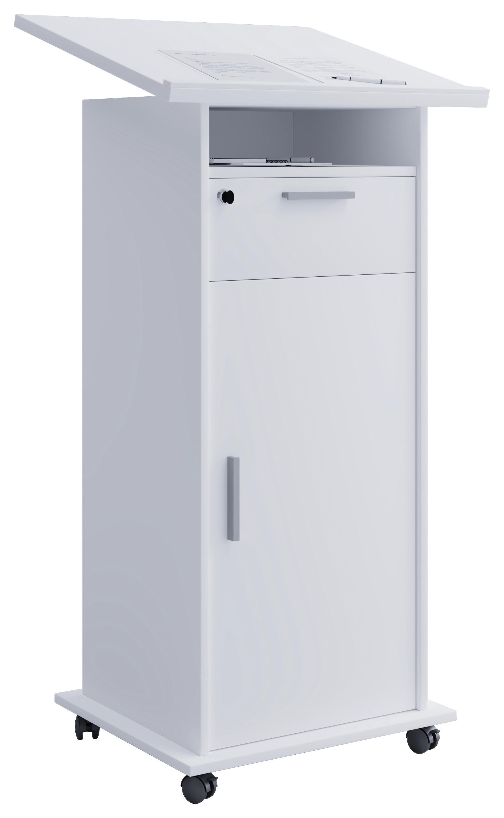 Stehpult MEETA aus Dekor in Weiß