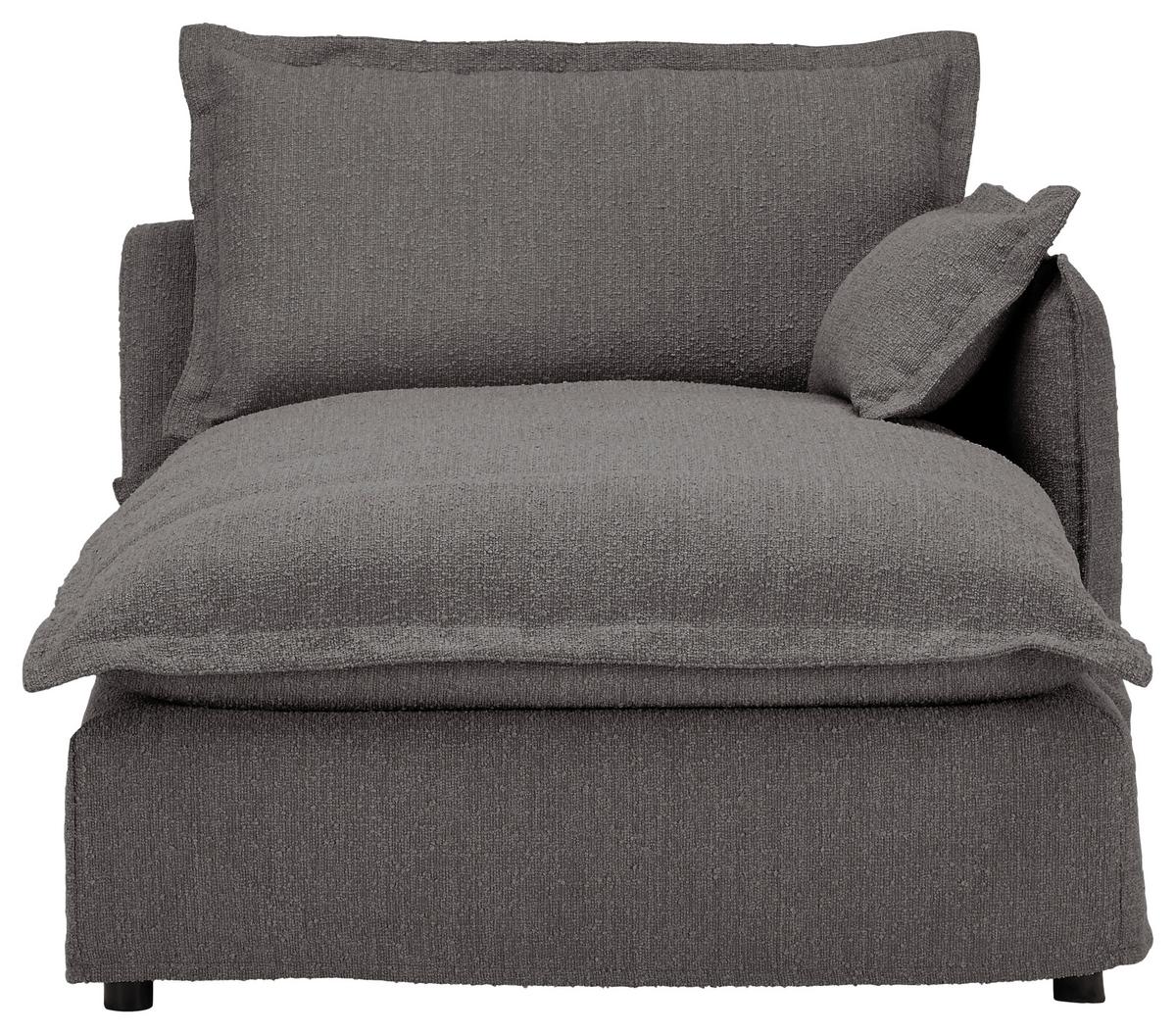 Ecksofa Toscana - Schwarz/Grau, Trend, Textil (295/165cm) - Livetastic