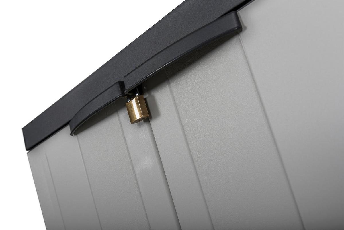 Werkzeugschrank Bio Midi Klein 65x85x37 cm versperrbar - Hellgrau/Schwarz, Basics, Kunststoff (65/85/37cm)