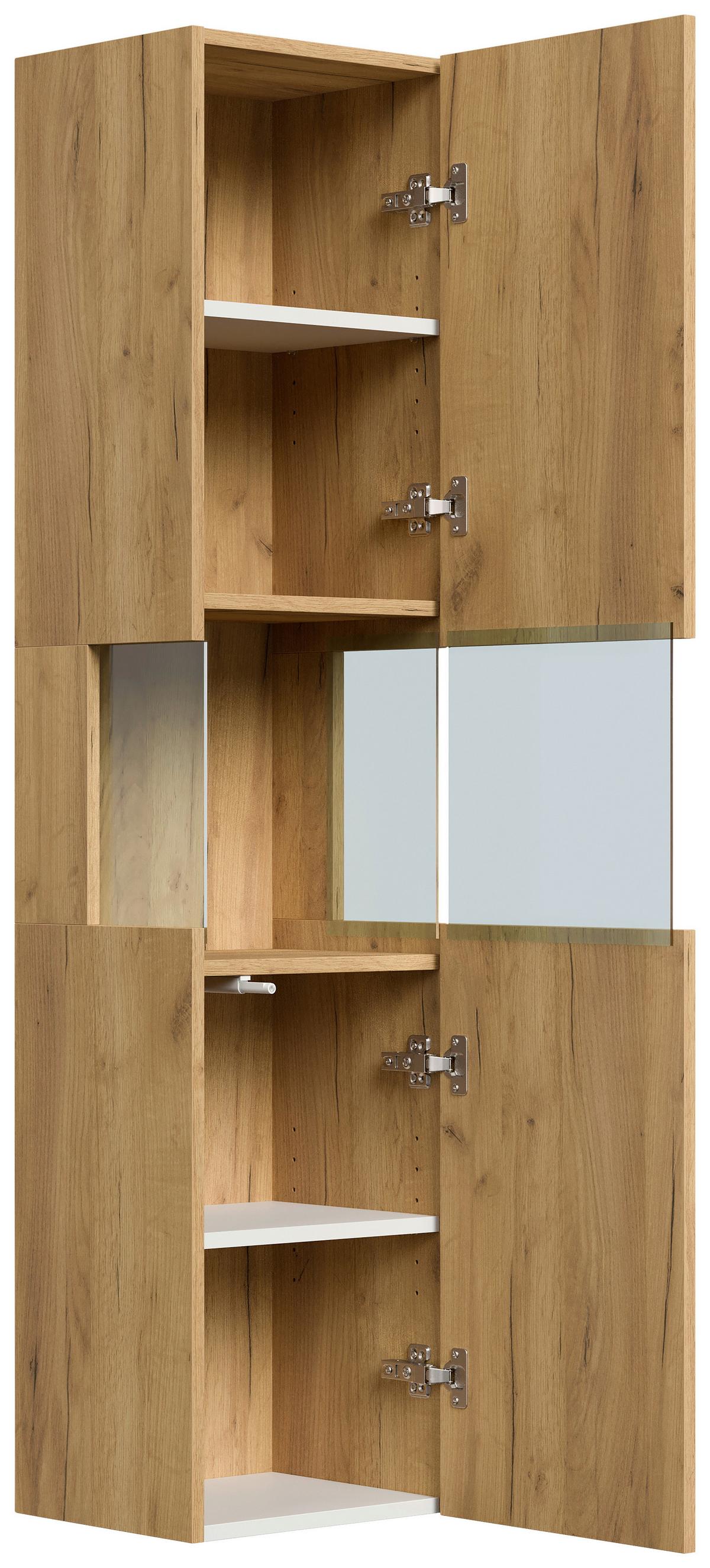 BADEZIMMER Limes, Eichefarben B: 100 cm - Eichefarben/Weiß, Basics, Keramik/Holzwerkstoff (100cm) - MID.YOU