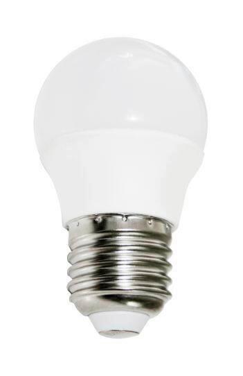 LED žárovka E27, 6W, 230V - opál, plast (4,7/8,8cm)