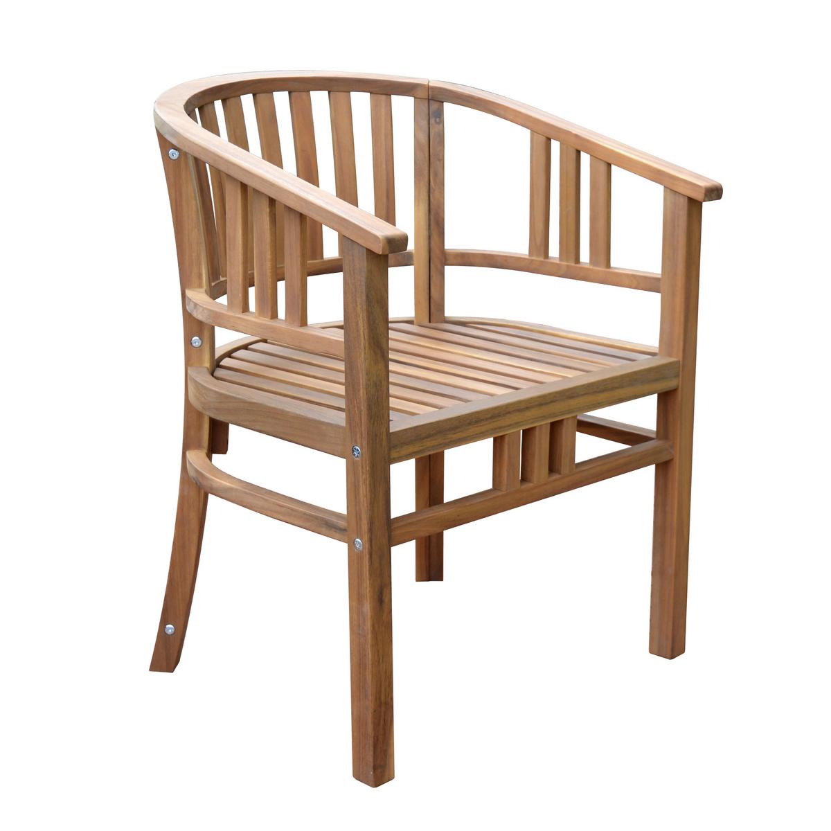 Gartenstuhl aus Akazie ca. 59,5x61x79 cm, - Akaziefarben, Basics, Holz (59,5/61/79cm)