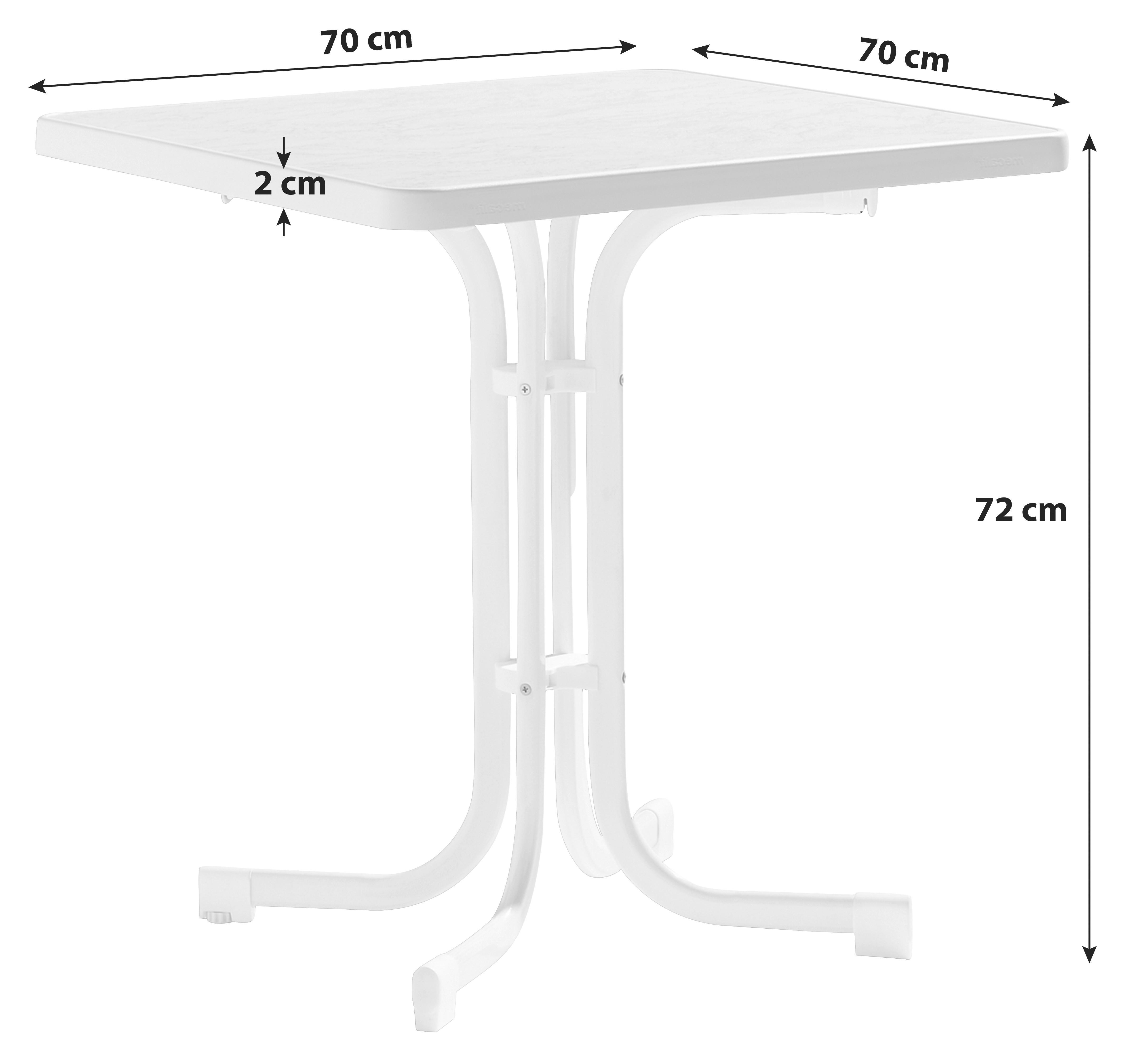 Gartentisch Klappbar Holzwerkstoff/metall L 70 Cm - Champagner/Mokka, MODERN, Holzwerkstoff/Metall (70/70/72cm) - Sieger