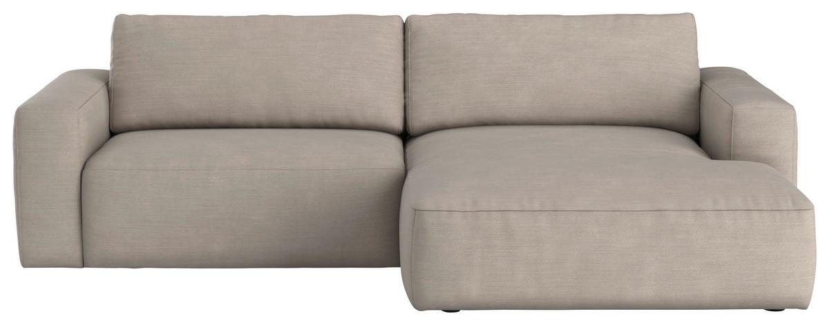 Ecksofa Lasso Beige S: 283x175 cm - Beige/Schwarz, MODERN, Textil (283/175cm) - MID.YOU