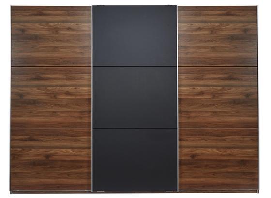 SCHIEBETÜRENSCHRANK DANDY - Nussbaumfarben/Schwarz, MODERN, Holzwerkstoff (270/211/61cm) SCHIEBETÜRENSCHRANK DANDY - Nussbaumfarben/Schwarz, MODERN, Holzwerkstoff (270/211/61cm)
