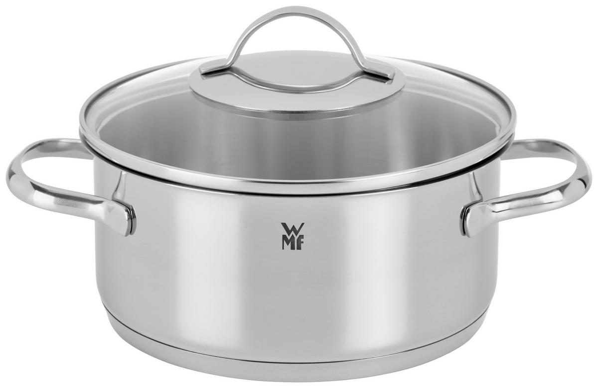 Kochtopfset Provence Plus CMMF 8-tlg. Edelstahl, inkl. Pfanne - Edelstahlfarben, Basics, Glas/Metall (16/24/16cm) - WMF