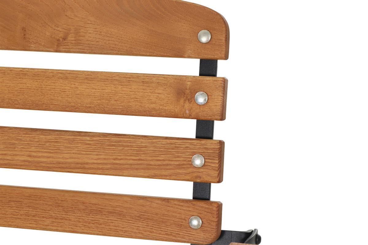 Gartenklappstuhl N05789 - Robinienfarben/Schwarz, KONVENTIONELL, Holz/Metall (60/87/57cm) - Siena Garden