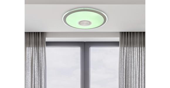 Led-deckenleuchte Karin Ø 42 Cm Mit Farbwechsler - Chromfarben/Weiß, MODERN, Kunststoff/Metall (40cm) - Luca Bessoni
