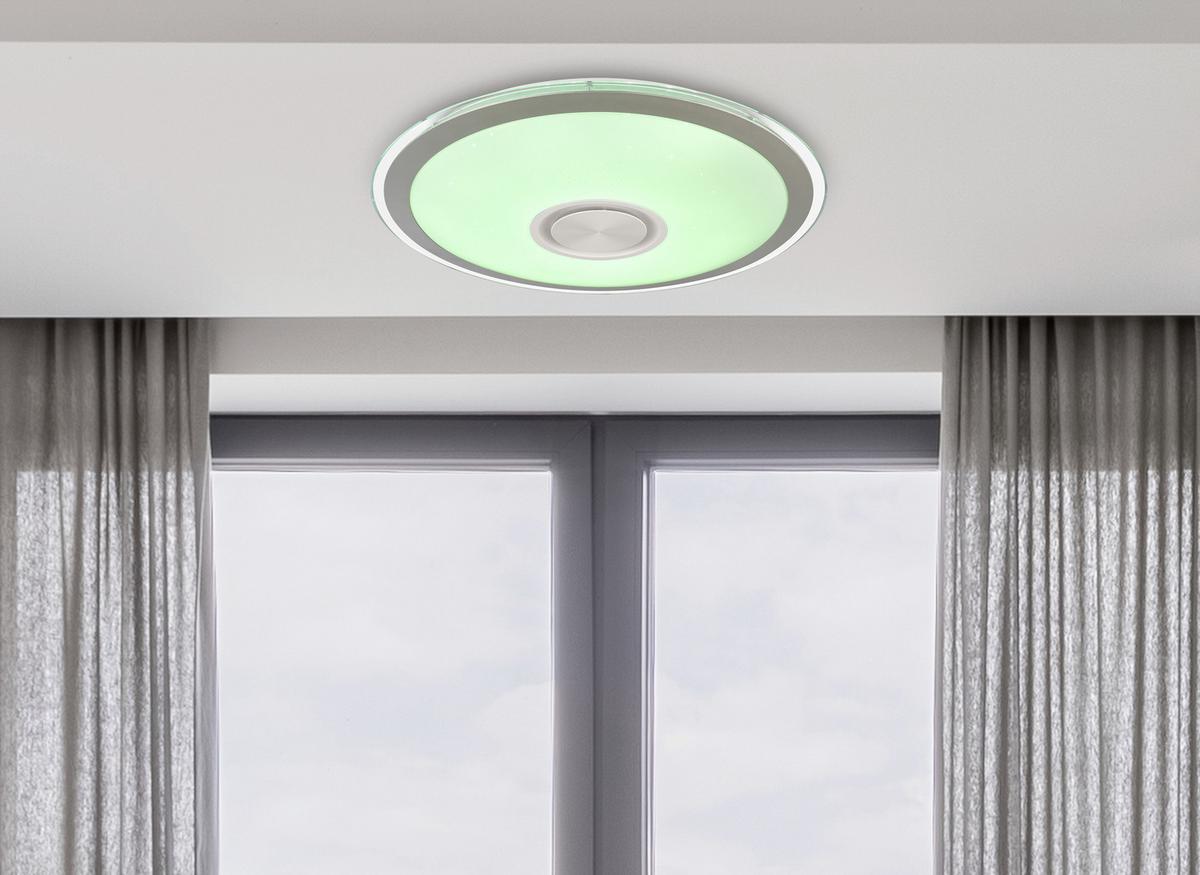 Led Mennyezeti Lámpa Karin - króm/fehér, Modern, műanyag/fém (40cm) - Luca Bessoni