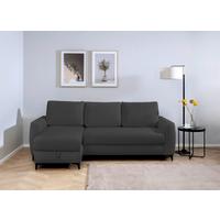 Ecksofa Moli, Anthrazit S: 236x148 cm - Anthrazit/Schwarz, Design, Textil (236/148cm) - MID.YOU