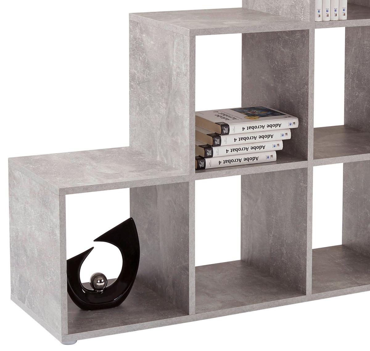 Raumteiler Pisa B: 149 Cm Betonoptik - Schwarz, MODERN, Holz (149/150/35cm)