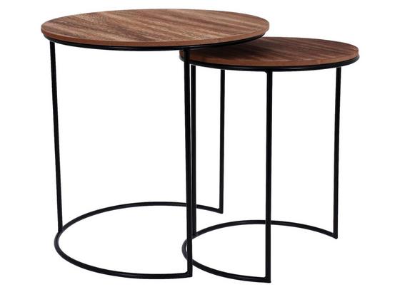 Beistelltischset Moon - Schwarz/Naturfarben, MODERN, Holzwerkstoff/Metall (44/34/45/40cm) Beistelltischset Moon - Schwarz/Naturfarben, MODERN, Holzwerkstoff/Metall (44/34/45/40cm)