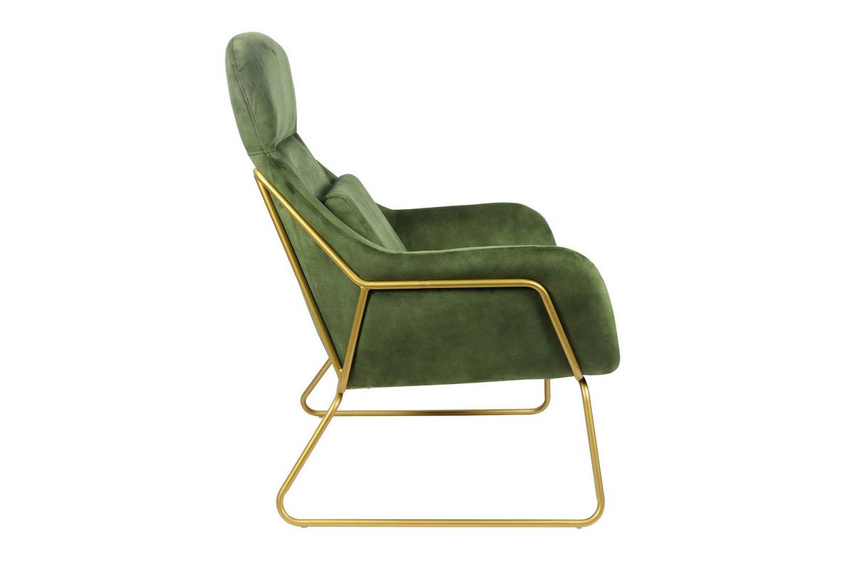 Sessel Grün B: 73 Cm - Messingfarben/Grün, MODERN, Textil (73/102/80cm) - Livetastic