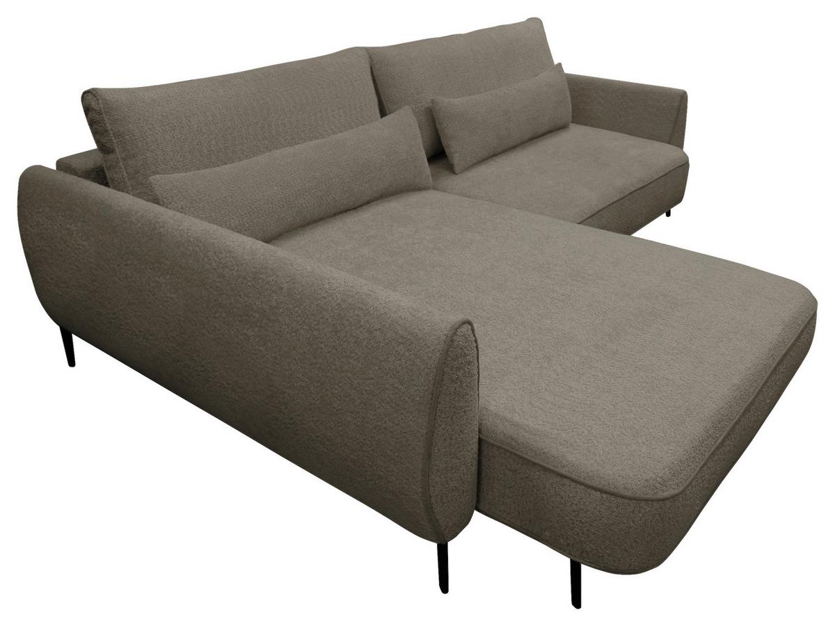 Ecksofa Abriamo Beige 204x273 cm - Beige/Schwarz, Design, Textil (204/273cm) - MID.YOU