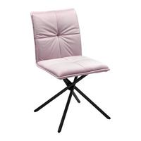 Židle Lunita růžová - růžová/černá, Moderní, kov/textil (47/88/57cm) - Bessagi Home