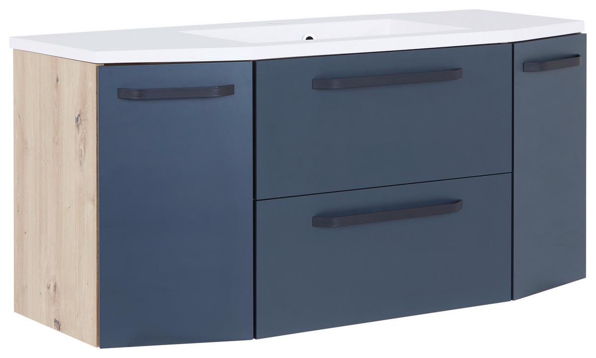 Spodní umyvadlová skříňka SANTO - barvy grafitu/antracitová, Konvenční, kov/kompozitní dřevo (110/56/47cm) - Luca Bessoni